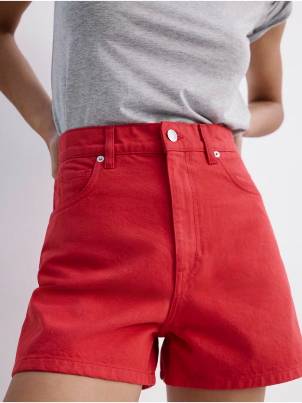 Target Red High-Rise Women’s Denim Shorts